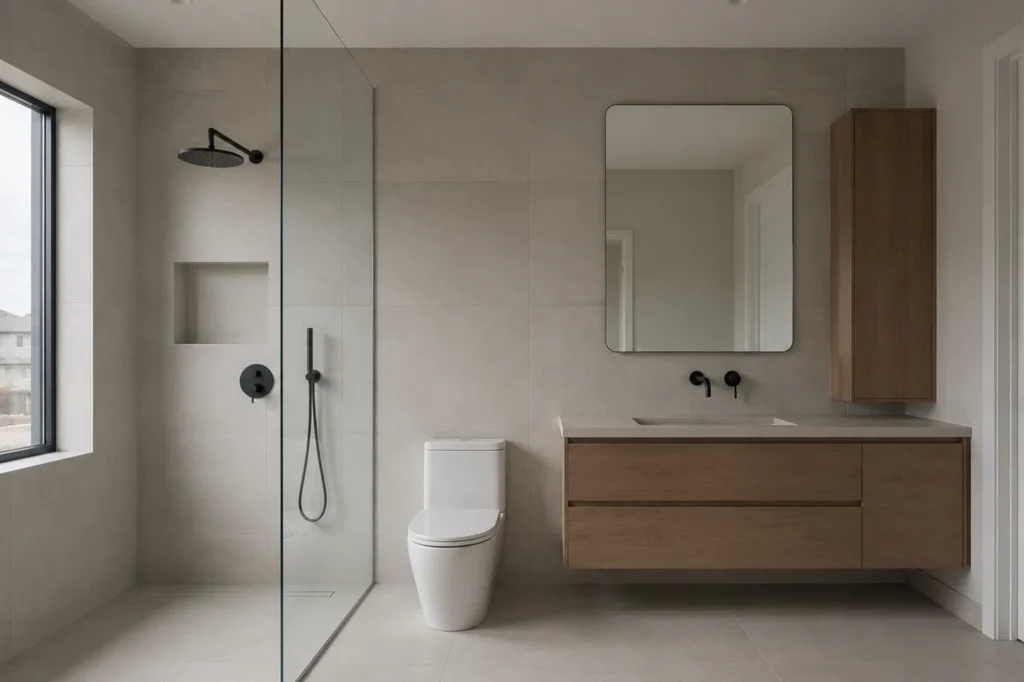 Bathroom with walk-in shower