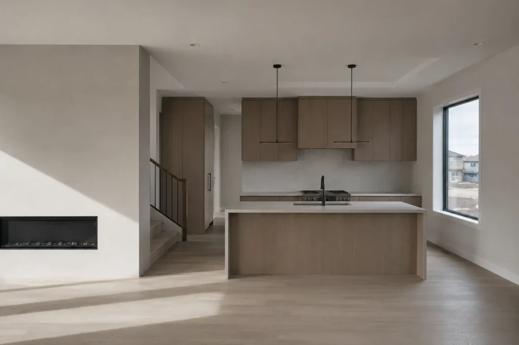 Residential kitchen with island